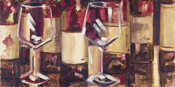 Red Wine with Dinner by Heather A. French-Roussia art print