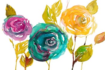 Modern Trio of Blooms II by Lanie Loreth art print