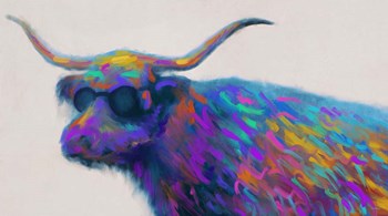 Multicolor Bull by Dan Meneely art print