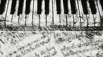 Black &amp; White Piano Keys by Dan Meneely art print