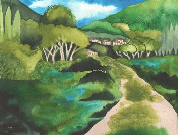 Small Village I by Elizabeth Medley art print