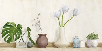 Minimalist Floral Setting by Jenny Thomlinson art print