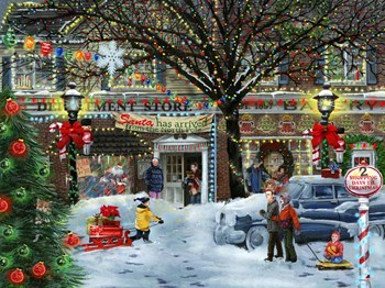 Christmas on Main Street by Tom Wood art print