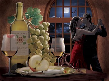 Chardonnay And Moonlight by Rosiland Solomon art print