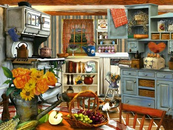 Grandma&#39;s Kitchen by Tom Wood art print