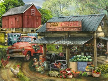 Produce for Sale by Tom Wood art print