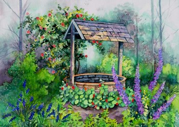 The Wishing Well by Val Stokes art print