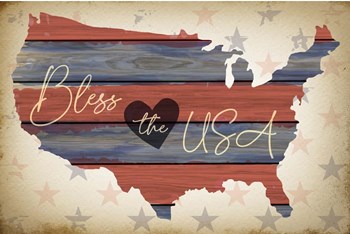 Bless the USA by ND Art &amp; Design art print