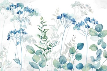 Botanical Landscape blue green by Cynthia Coulter art print