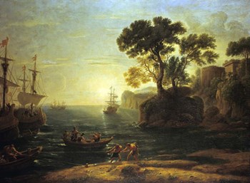 Arrival of Aeneas in Italy (c1620-1680) by Claude Lorrain art print