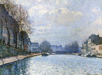 View of the Canal Saint-Martin, Paris, 1870 by Alfred Sisley art print