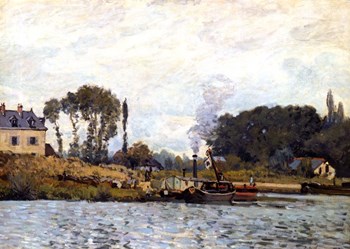 Boats on the Canal, 1873 by Alfred Sisley art print