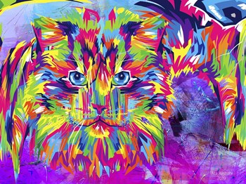 Digital Cat by Ata Alishahi art print