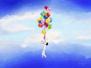 Going Up by Ata Alishahi art print
