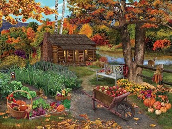 Harvest at the Cabin by Bigelow Illustrations art print
