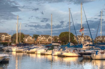 Morning At The Marina by 5fishcreative art print