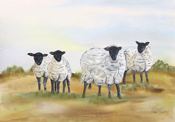 Farm Animal In Pasture C by Jean Plout art print