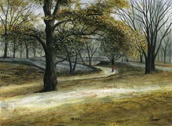 Central Park December by John Morrow art print