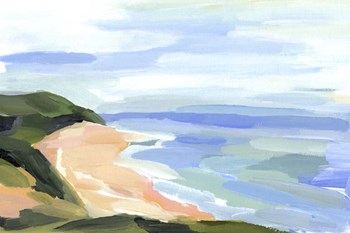Pastel Coastline II by Annie Warren art print