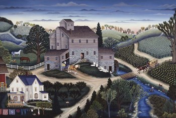 Springwell Mill In Summer by Kathy Jakobsen art print