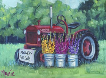 Flowers for Sale by Marnie Bourque art print