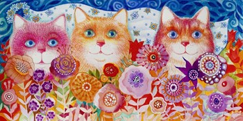 Magic Cats 2 by Oxana Zaika art print