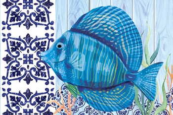 Blue Fish by ND Art &amp; Design art print