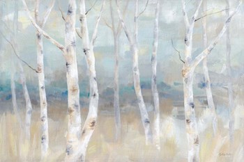 Birch Field Landscape by Cynthia Coulter art print