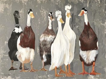 Six Runner Ducks by Suzi Redman art print