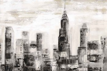 Manhattan Skyline BW Crop by Silvia Vassileva art print