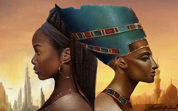 Past and Future Queens by Salaam Muhammad art print