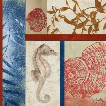 Nautical Surroundings Squares I by Elizabeth Medley art print