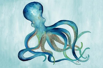 Watercolor Octopus by Elizabeth Medley art print