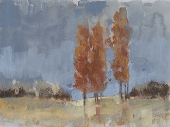 Burnt Sienna Treeline I by Jennifer Goldberger art print