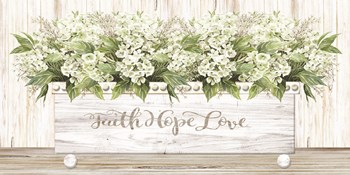 Faith Hope Love Wood Box by Cindy Jacobs art print