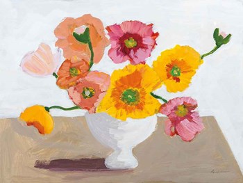 Sorbet Poppies I by Pamela Munger art print