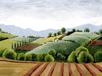 Tuscan Valley Sketch III by Grace Popp art print