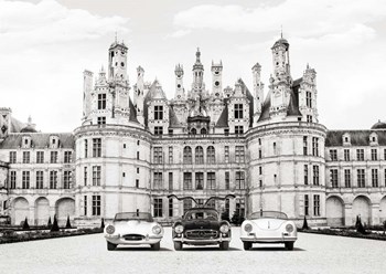 Vintage Roadsters at French Castle by Gasoline Images art print