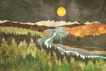 Mountain Moonlight by Marla Rae art print