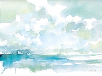 Ocean Dreaming Pale Blue by Katrina Pete art print