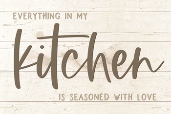 Seasoned with Love Kitchen by Susie Boyer art print
