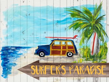 Surfer&#39;s Paradise by Julie DeRice art print
