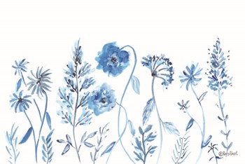 Wildflowers in Blue by Roey Ebert art print