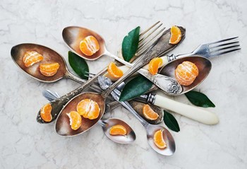 Spoons &amp; Tangerines by Aleksandrova Karina art print