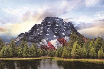 Patriotic Tetons by Lori Deiter art print