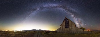 Milky Way panorama over old barn by Royce Bair art print