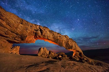Sunset Arch Milky Way Sky Escalante by Royce Bair art print