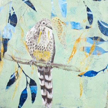 A Thoughtful Wattlebird by Trudy Rice art print
