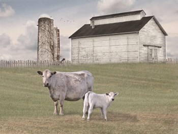 Momma and Baby Cow by Lori Deiter art print