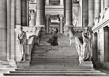 Dame a l&#39;escalier (BW) by Haute Photo Collection art print